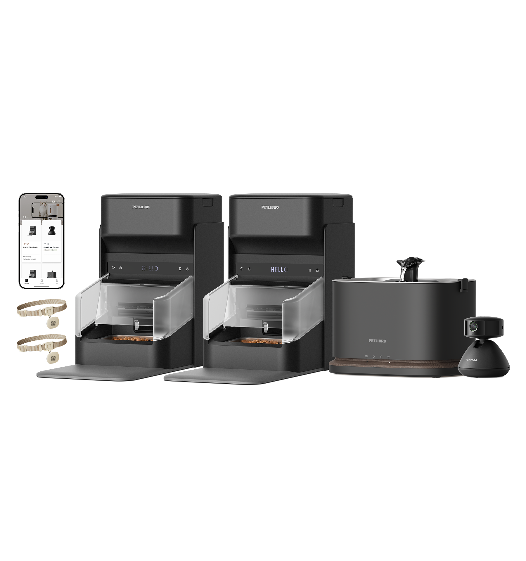 One RFID Smart Feeder & Dockstream 2 Smart Cordless Fountain & Scout Smart Camera