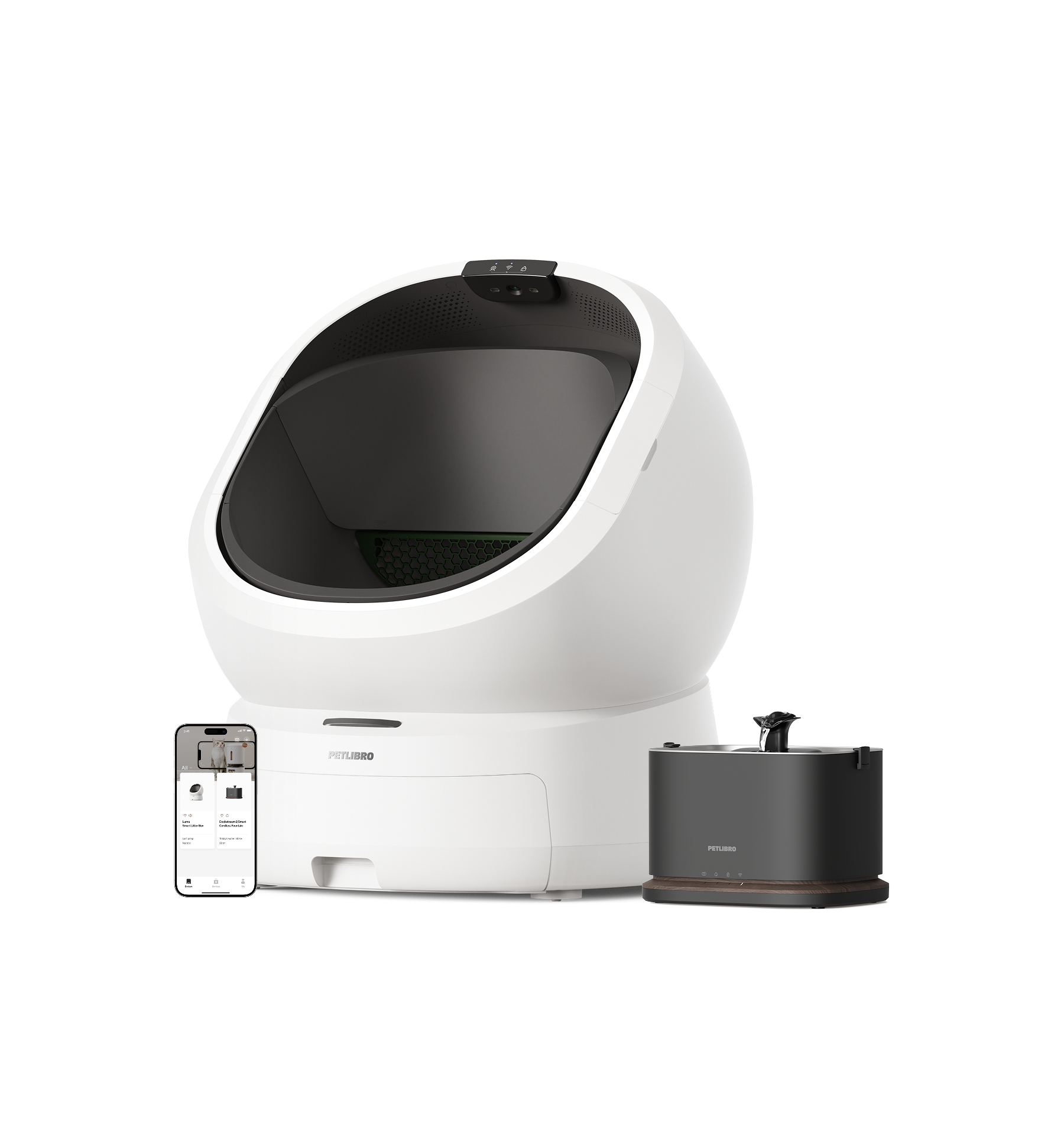 Luma Smart Litter Box & Dockstream 2 Smart Fountain