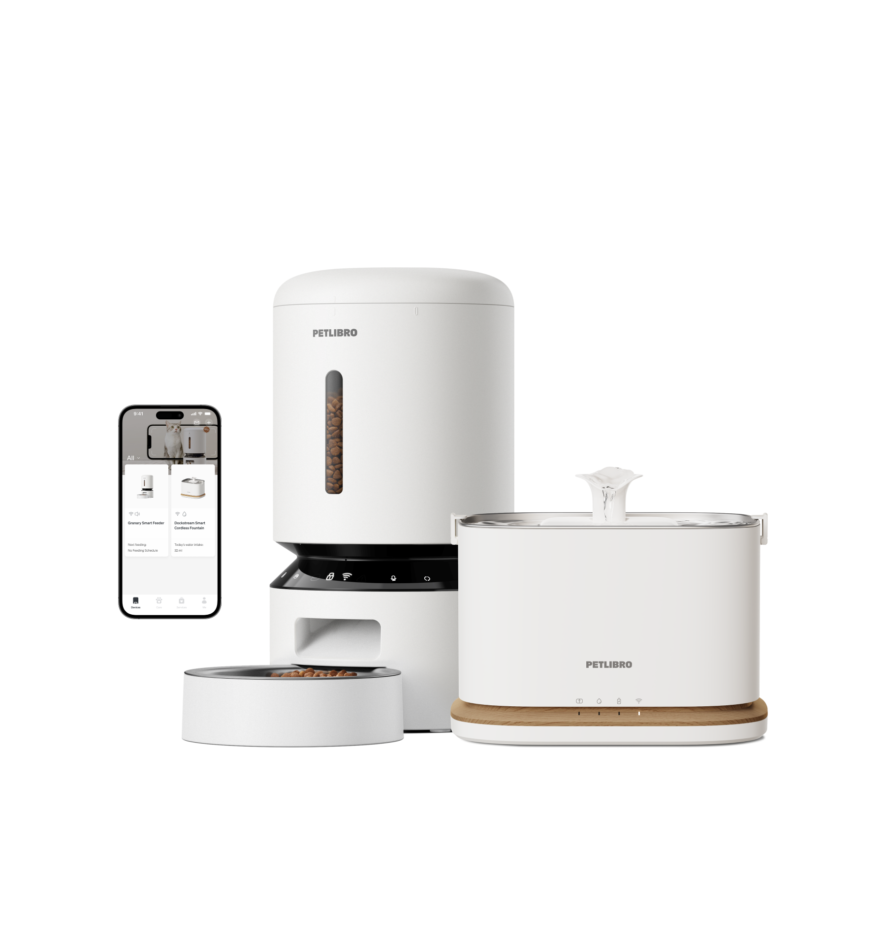 Granary Smart Feeder & Dockstream 2 Smart Fountain