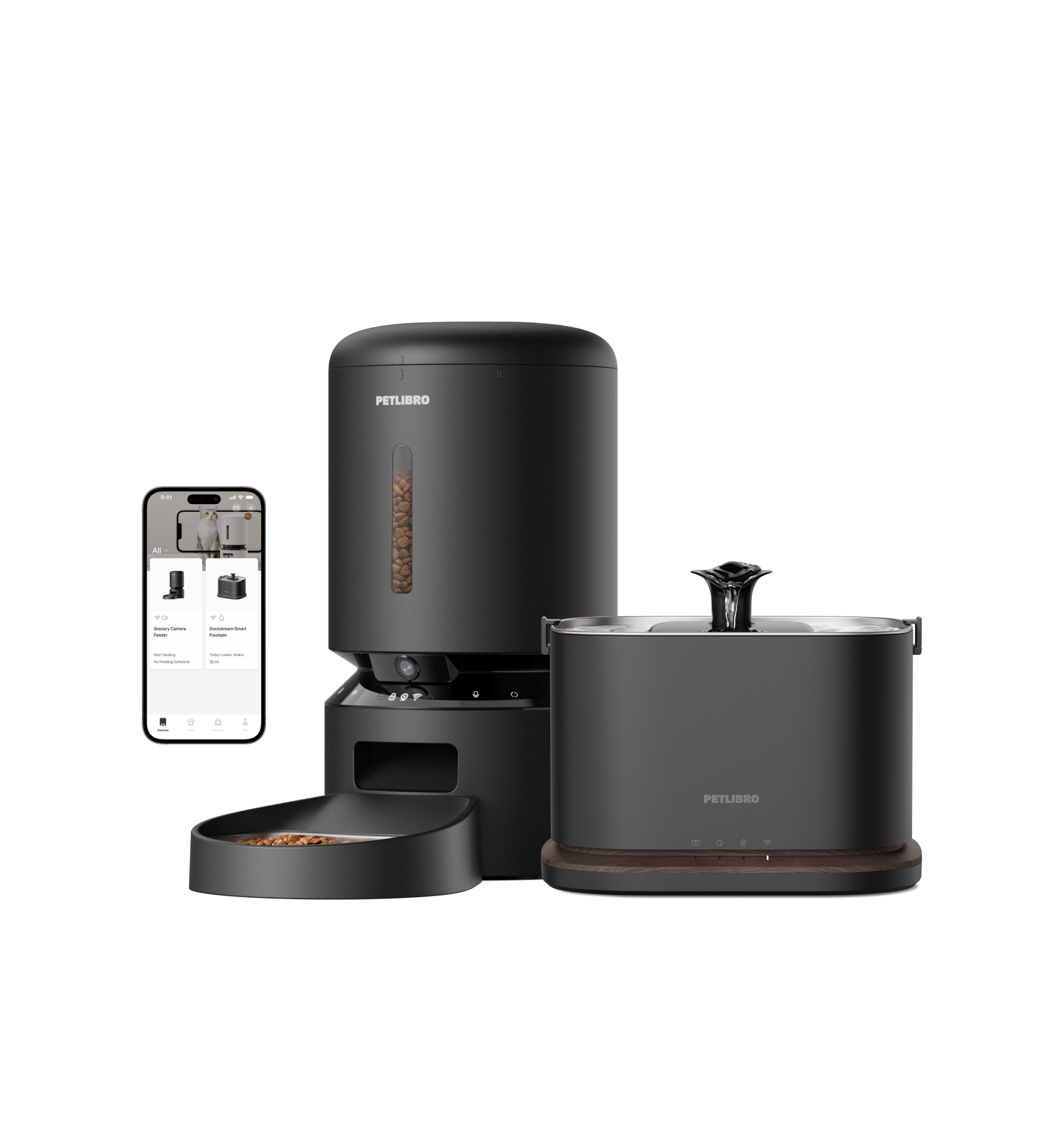 Granary Smart Camera Feeder & Dockstream 2 Smart Fountain