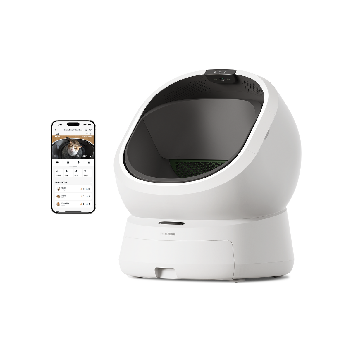 Luma Smart Litter Box with Wet Feeder