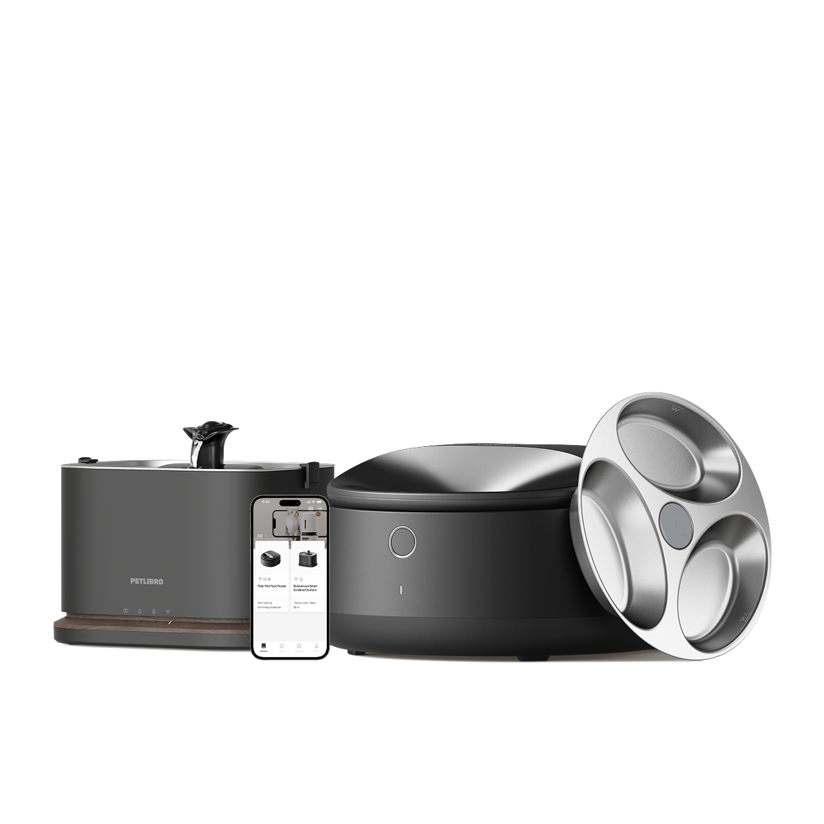 Polar Smart Wet Food Feeder & Dockstream 2 Smart Fountain