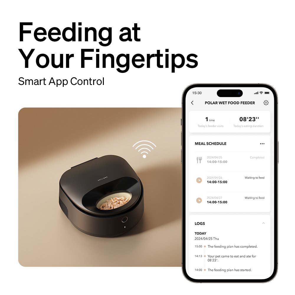 Polar Wet Food Feeder & RFID Smart Fountain Bundle